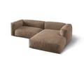 Coltar modular dreapta 2 locuri, Martina-120, Micadoni Home, 283x176x75 cm, catifea, bej inchis