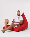 Fotoliu puf, Bean Bag Ferndale, Pyramid Bed, 145 cm, poliester impermeabil, rosu