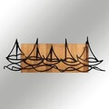 Decoratiune de perete, Ships in The Sea, lemn/metal, 86 x 31 cm, negru/maro