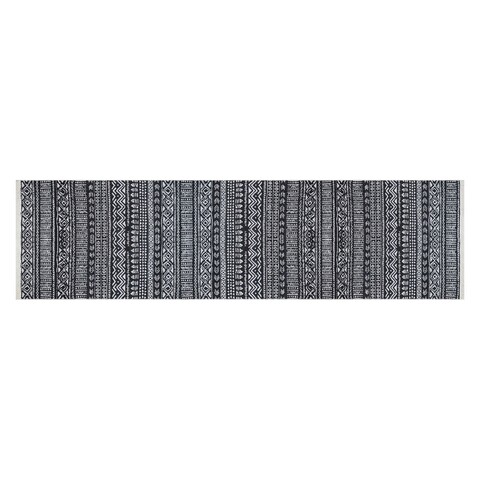 Covor, Ar 03, 80x300 cm, Bumbac, Alb negru