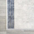 Covor, Basak 0188A, 80x200 cm, 60% polipropilena/40% poliester, Albastru / Gri / Alb