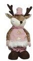 Figurina Deer standing Boy, Decoris, 24x15x78 cm, poliester, roz