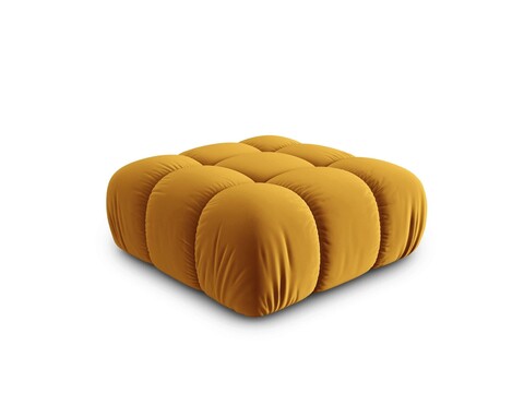 Taburet, Bellis, Micadoni Home, BL, 94x94x39 cm, catifea, galben