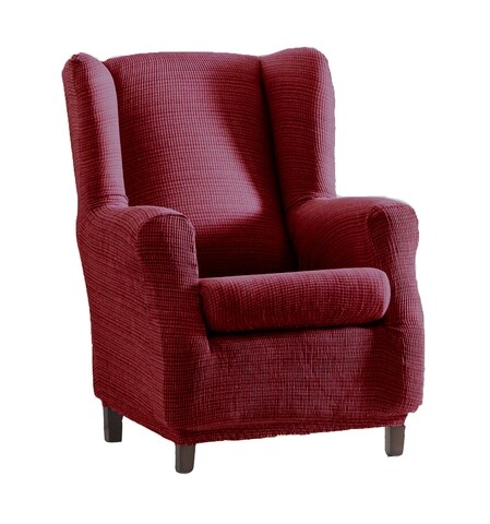 Husa fotoliu elastica bi-stretch, Aquiles, wing chair, rosu granat C/8