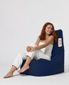 Fotoliu puf, Bean Bag Ferndale, Diamond, 60 x 90 cm, poliester impermeabil, albastru inchis