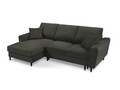 Coltar extensibil stanga 4 locuri, Moghan, Micadoni Home, BL, 241x145x88 cm, velur, negru