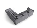 Coltar modular dreapta 4 locuri, Bloom-86, Micadoni Home, 316x310x95 cm, tesatura structurata, gri