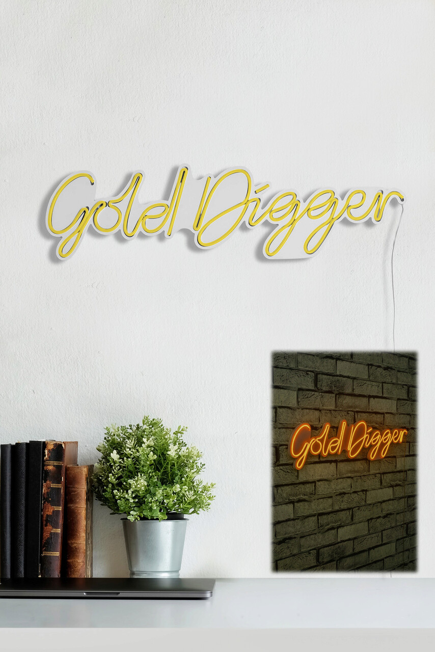 Decoratiune luminoasa LED, Gold Digger, Benzi flexibile de neon, DC 12 V, Galben - 1 | YEO