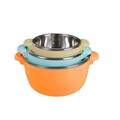 Set 3 caserole termice Belly orange, Art of Dining by Heinner, 2L/4L/6L, inox/polipropilena, multicolor