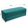 Bancheta Harmony, Versa, 140x50x50 cm, catifea, verde