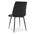 Scaun Chic Matt, Signal, 50x43x88 cm, catifea/otel, negru