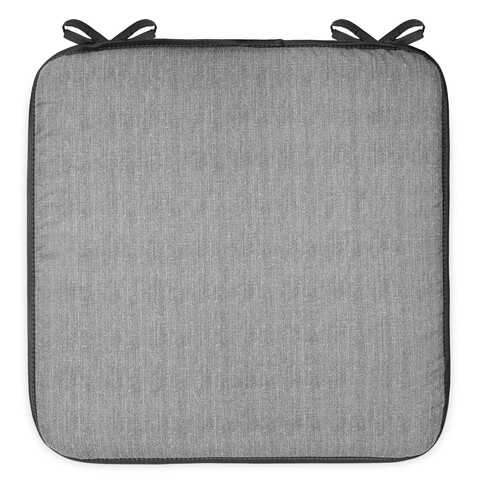 Perna patrata scaun Basic Grey, 40x40x2 cm, poliuretan/poliester, gri