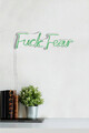 Decoratiune luminoasa LED, Fuck Fear, Benzi flexibile de neon, DC 12 V, Verde