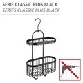 Cos suspendabil pentru dus, Wenko, Classic Plus, 26.5 x 47 x 12.5 cm, inox, negru