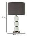 Lampa de masa Bright, Mauro Ferretti, 1 x E27, 40W, 32.5x57 cm, sticla/fier/catifea, alb/gri