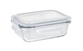 Caserola cu capac, Wenko, Pacu, 0.6 L, 18 x 13 x 6.5 cm, sticla/polipropilena/silicon, transparent