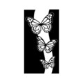 Decoratiune de perete, Butterfly 5, Metal, Dimensiune: 78 x 0,15 x 43 cm, Negru