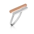 Inel universal, Emily Westwood, Silver / Rose Gold Zendaya, inox, argintiu/auriu