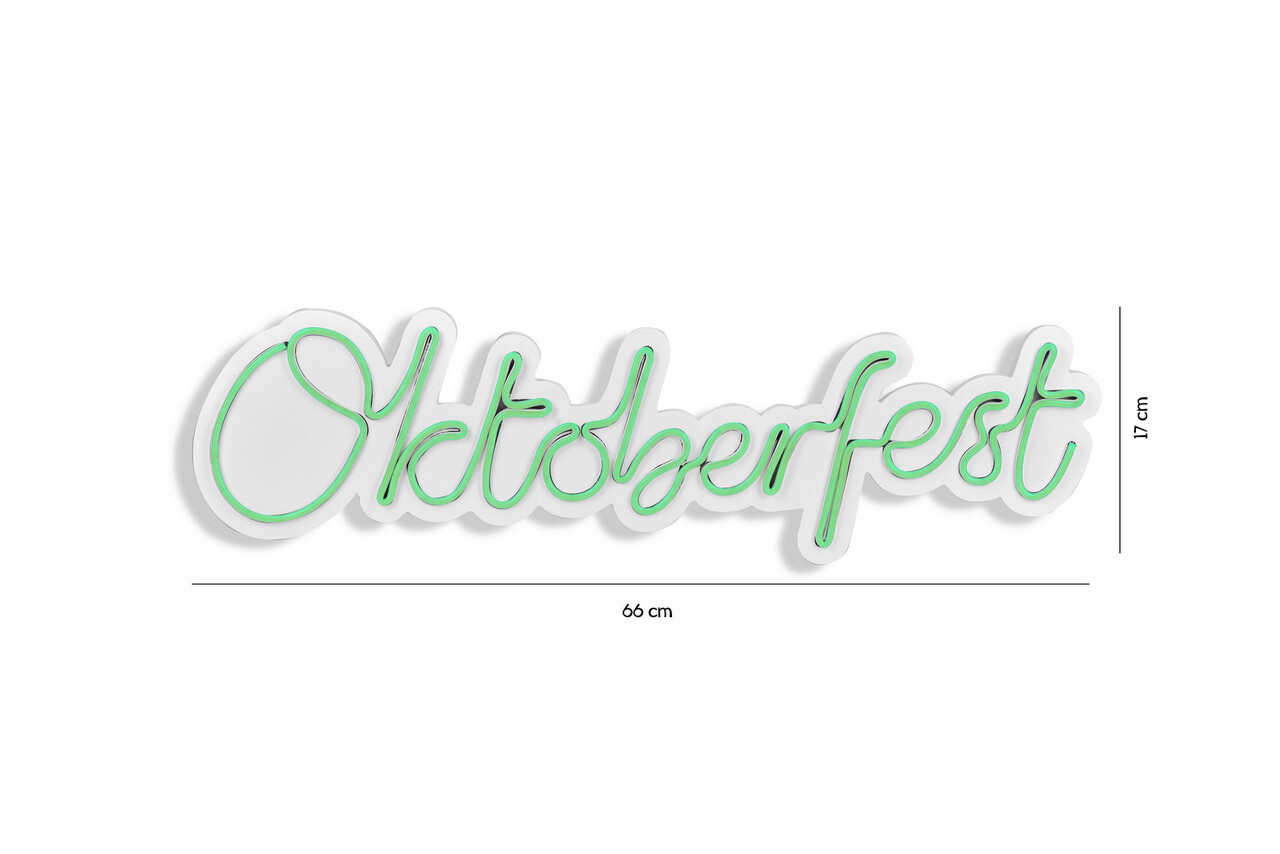 Decoratiune Luminoasa LED, Oktoberfest, Benzi Flexibile De Neon, DC 12 V, Verde