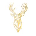 Decoratiune de perete, Red Deer 3, Metal, Dimensiune: 42 x 70 cm, Auriu