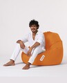 Fotoliu puf, Bean Bag, Ferndale Premium XXL, 115 x 130 cm, poliester impermeabil, portocaliu