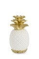 Decoratiune Surabaya Ananas, Bizzotto, Ø 17 x 30 cm, polirasina, alb