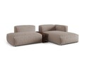 Coltar modular dreapta 2 locuri, Martina-169, Micadoni Home, 285x176x75 cm, tesatura structurata catifelata, bej inchis