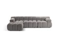 Coltar modular stanga 4 locuri, Bellis-213, Micadoni Home, 282x155x70 cm, tesatura boucle, gri deschis