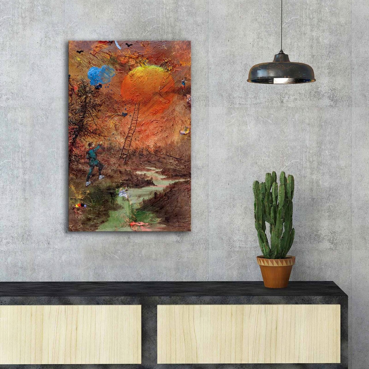 Tablou decorativ, FAMOUSART-061, Canvas, Dimensiune: 45 x 70 cm, Multicolor