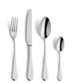 Set tacamuri, 24 piese, Drift, inox, argintiu