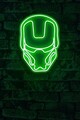 Decoratiune luminoasa LED, Iron Man,  Benzi flexibile de neon, DC 12 V, Verde