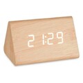 Ceas de masa cu alarma Gavin, Gift Decor, 11.7 x 8 x 7.5 cm, MDF, maro