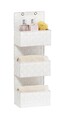 Cos de depozitare suspendat, Wenko, Adria White, 3 compartimente, 15.5 x 72 x 25 cm, polipropilena, alb