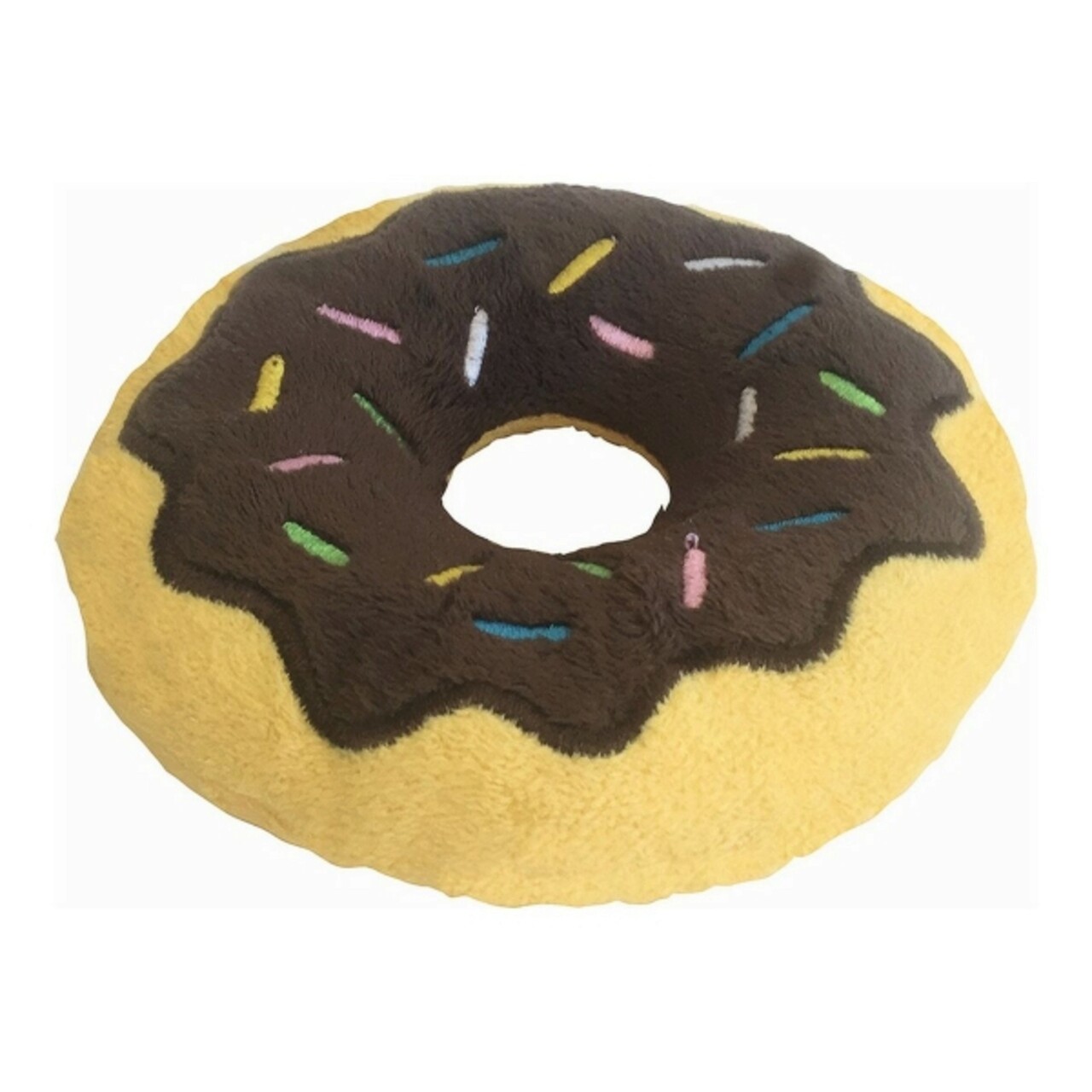 Jucarie de plus pentru caini Chocolate Donut, Gloria, Ø14 cm, poliester - 1 | YEO