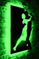 Decoratiune luminoasa LED, Dancing Couple, MDF, 60 LED-uri, Verde