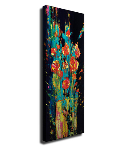 Tablou decorativ, PC186, Canvas, Lemn, Multicolor