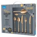 Set tacamuri pentru 6 persoane, 42 piese, Amefa, Manille Gold, inox