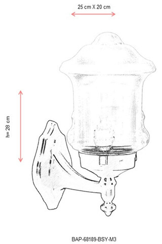 Lampa de exterior, Avonni, 685AVN1272, Plastic ABS, Negru