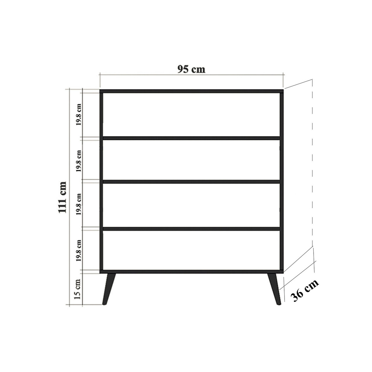 Dulap multifunctional, Vella, Article, PAL, Alb / Negru / Roșu / Gri