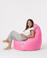 Fotoliu puf, Bean Bag, Ferndale Drop L, 80 x 80 cm, poliester impermeabil, roz