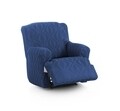 Husa fotoliu cu recliner elastica bi-stretch, Iria, albastru C/3