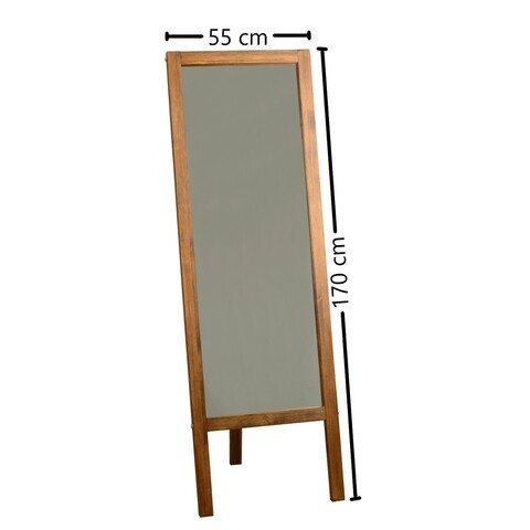 Oglinda de podea Cheval A43, Neostill, 55 x 3.2 x 170 cm, lemn masiv, walnut