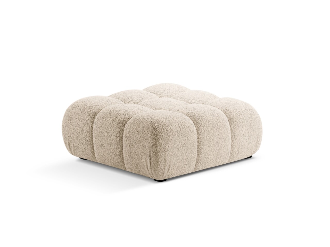 Taburet, Bellis-213, Micadoni Home, 94x94x43 cm, tesatura boucle, bej deschis - 1 | YEO