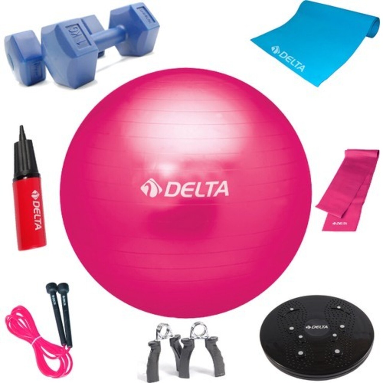 Set 12 Piese Pentru Yoga/pilates 267DLT1833, Delta, PVC, Multicolor