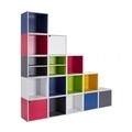 Raft modular, Composite Cube Shelf, Bizzotto, 35x29.5x35 cm, PAL laminat/MDF, gri