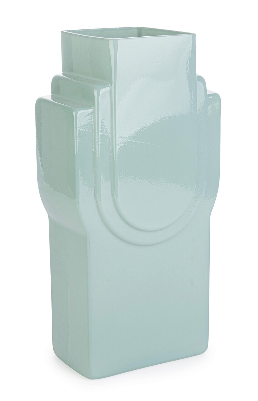Vaza Frey, Bizzotto, 16x10x31.5 cm, sticla, verde