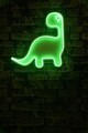 Decoratiune luminoasa LED, Dino the Dinosaur,  Benzi flexibile de neon, DC 12 V, Verde