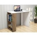 Birou Nano, Maison in Design, 90 x 40 x 75 cm, PAL, alb/walnut