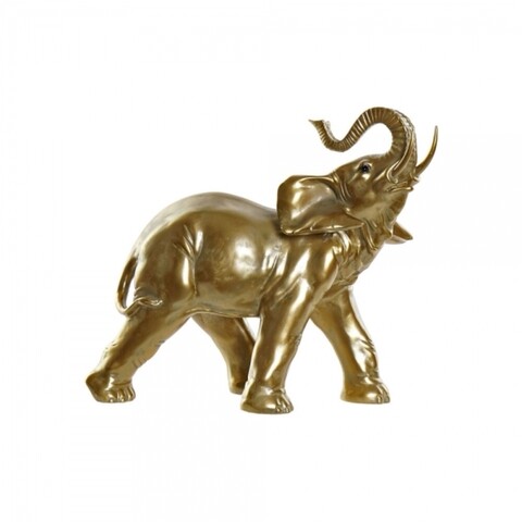 Decoratiune, DKD, Elephant, 35 x 16 x 30 cm, rasina, auriu