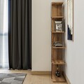 Biblioteca Tlos, Kalune Design, 50x22x150 cm, natural/negru